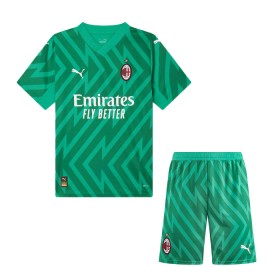 Camisolas AC Milan Guarda Redes Criança 1º Equipamento Principal 2023-24 Manga Curta